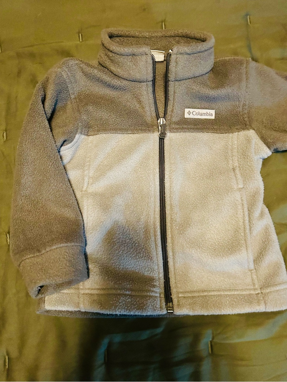 Columbia Kids Two-Tone Gray Fleece Jacket